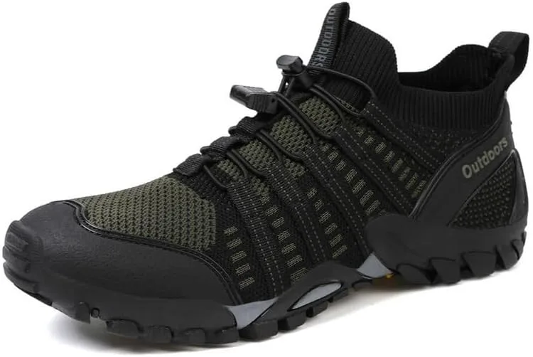 

Мужские водные туфли Нескользящие туристические кроссовки Быстросохнущие спортивные аква-туфли Скуба обувь для босых ног Дышащие альпинистские туфли Обувь для прогулок на открытом воздухе и рыбалки DHOVOR, зеленый