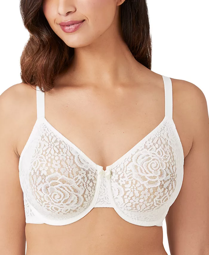 

Бюстгальтер с кружевом и косточками Halo Lace Molded Underwire 851205, до чашки G Wacoal, слоновая кость/кремовый