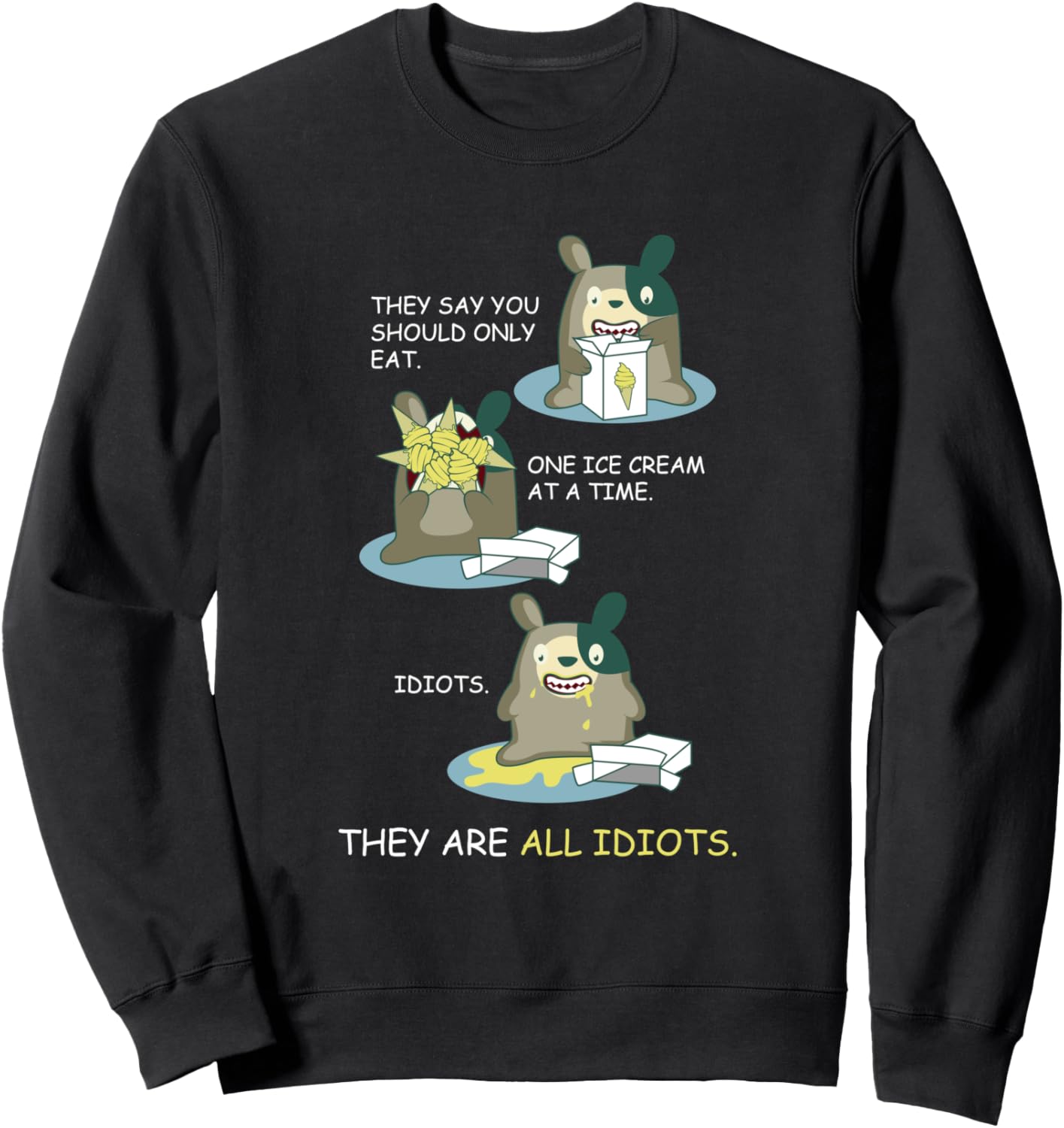 

Забавная толстовка для любителей мороженого, черная Ice Cream Funny Funny Quotes & Sayings