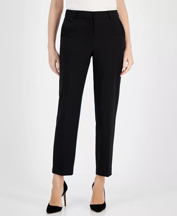 

Женские брюки Grace Mid Rise с прямыми штанинами до щиколотки Anne Klein, черный