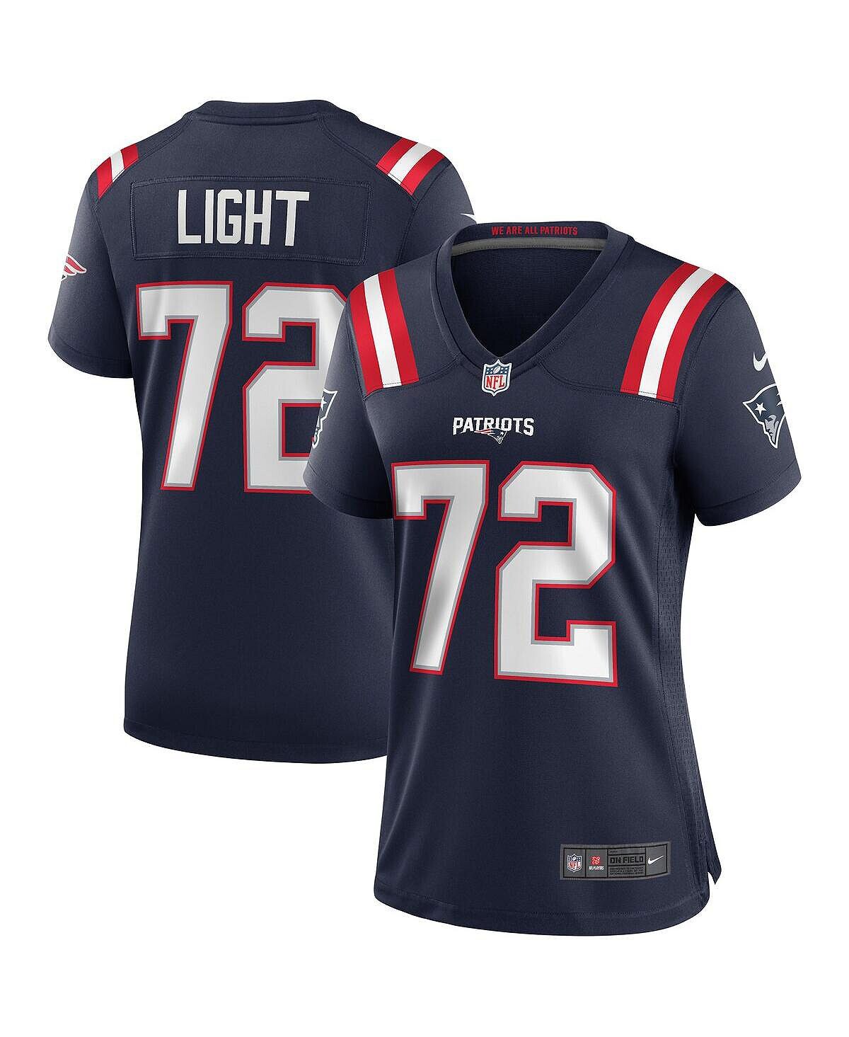 

Женская матовая светло-темно-синяя майка New England Patriots Game Retired Player Nike, темно-синий