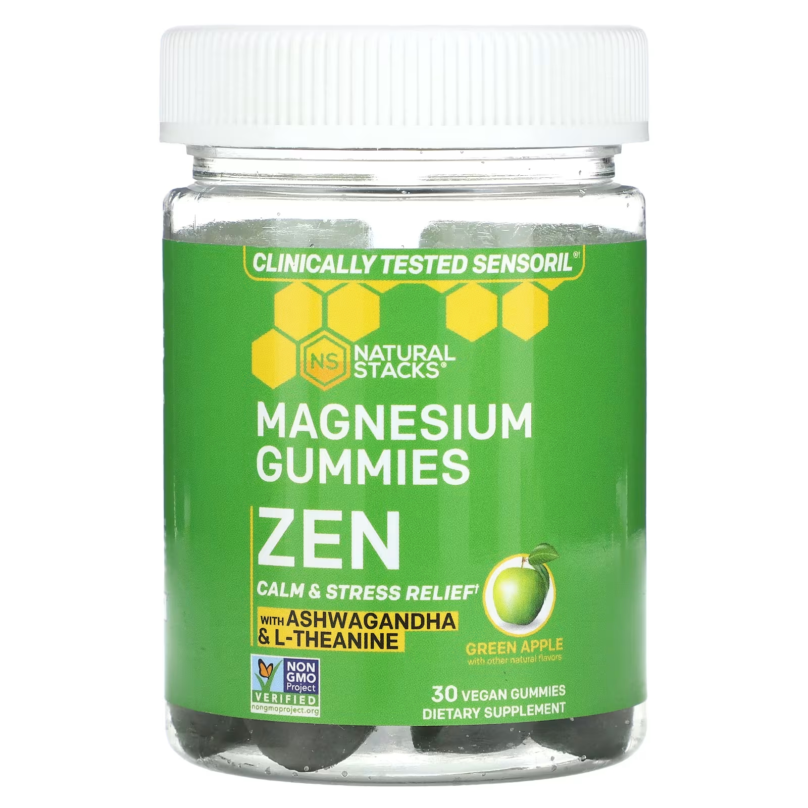 

Магниевая Добавка Natural Stacks Zen Green Apple, 30 веганских жевательных конфет