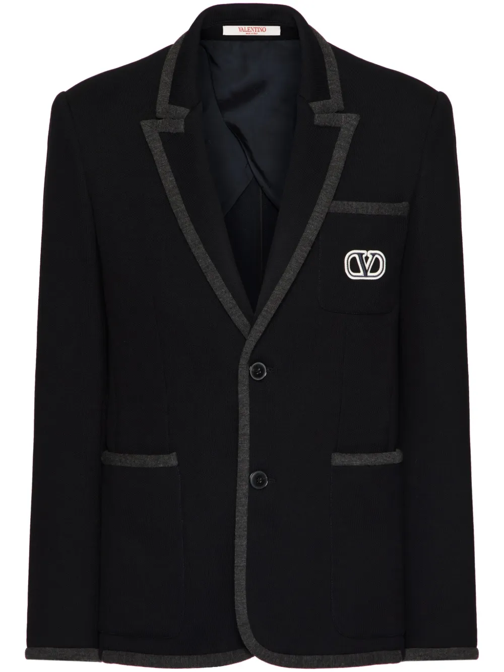 

Однобортный блейзер с логотипом VLogo Signature VALENTINO GARAVANI, черный
