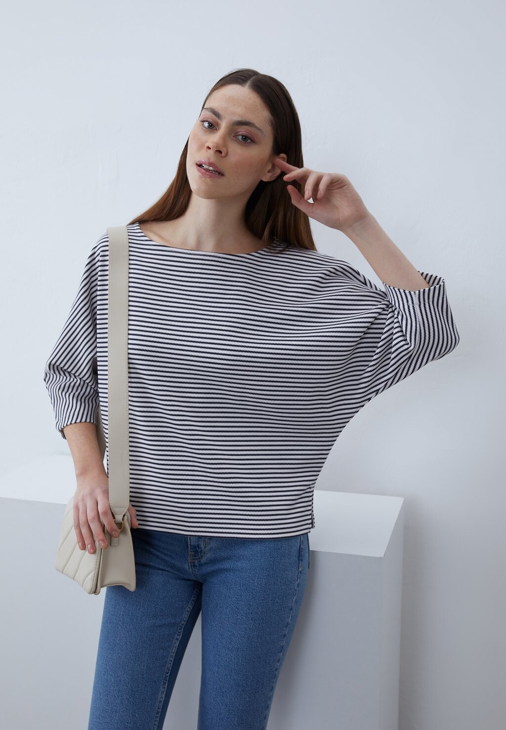 

Рубашка с длинным рукавом Anna Field, цвет off-white / dark blue
