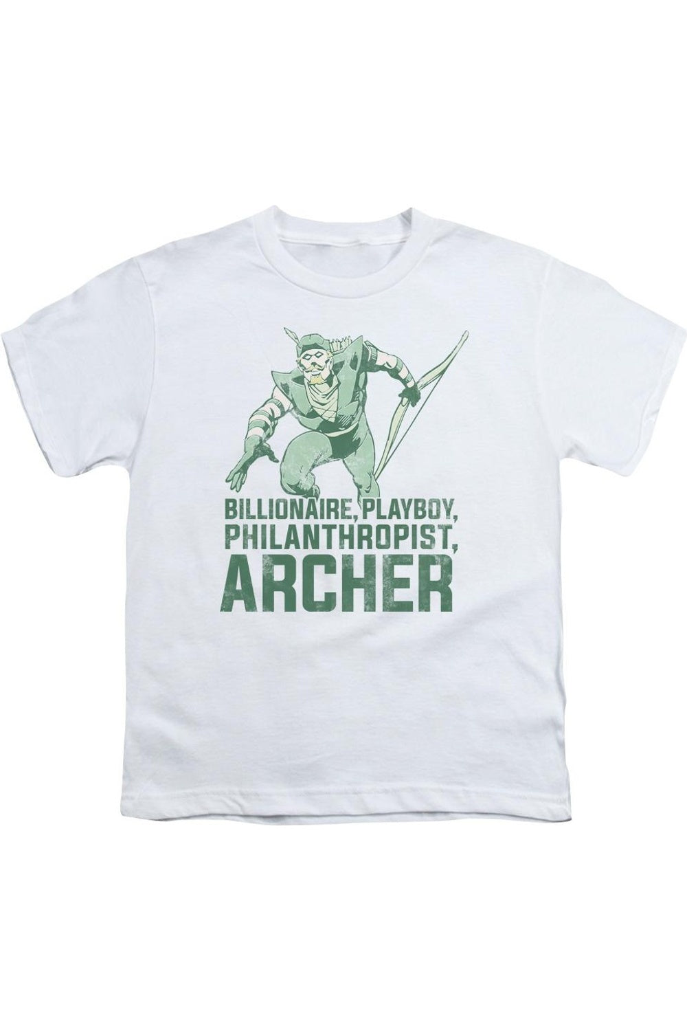 

Футболка с коротким рукавом DC Comics Archer для детей Gildan, белый
