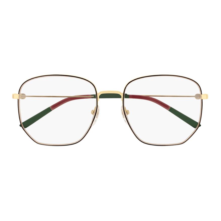 

Прямоугольные очки Square Unisex Black Gold GUCCI, черный золотой