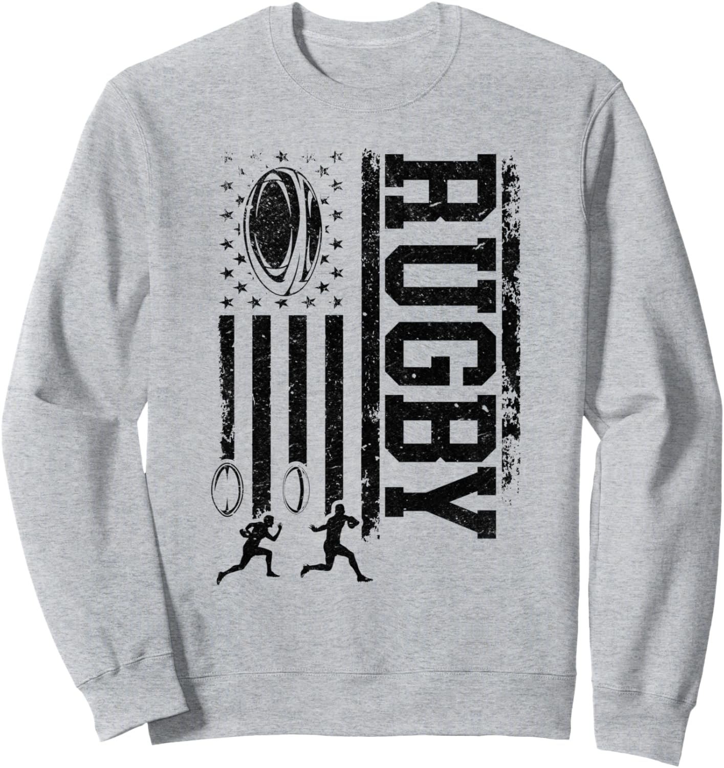

Регбийная толстовка с американским флагом Rugby Game Rugby Season, серый