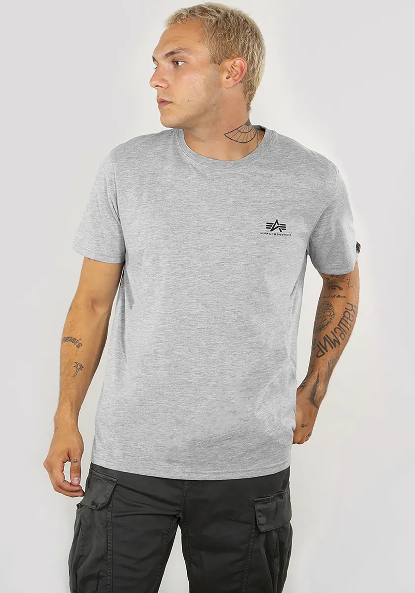 

Рубашка с круглым вырезом Alpha Industries "BASIC T SMALL LOGO", серый