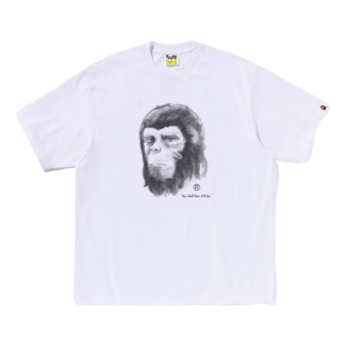 

Футболка свободного кроя A Bathing Ape Pixel Comic Ape Head 'White'