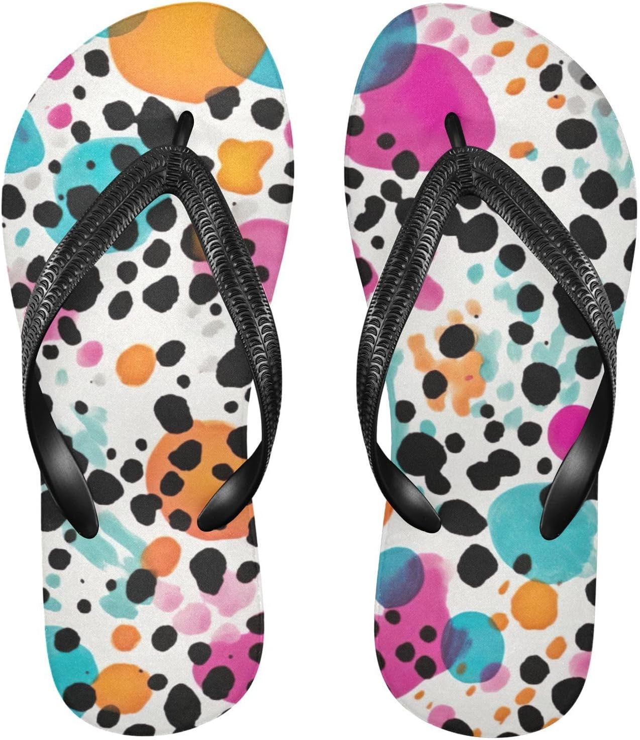 

Пляжные летние сандалии-сланцы с цветными пятнами для женщин и мужчин Kfbe, Color