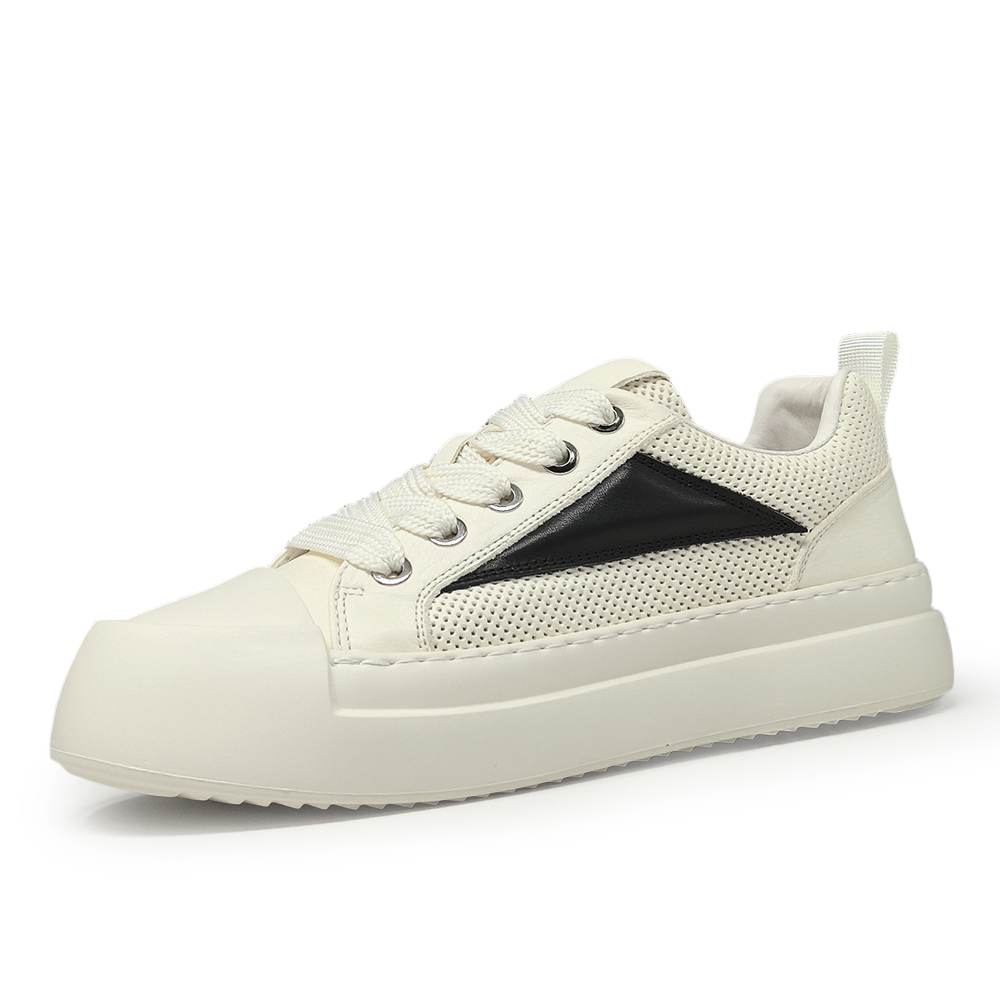 

Devanro Дышащие низкие скейтерские кроссовки для увеличения роста мужские белые, цвет White