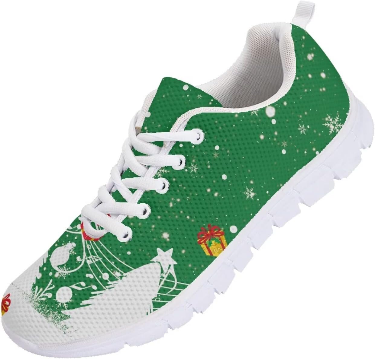 

Кроссовки для бега мужские Funnydude с забавным принтом, комфортные теннисные кроссовки, дышащие сетчатые кроссовки для спортзала, Christmas Music Note