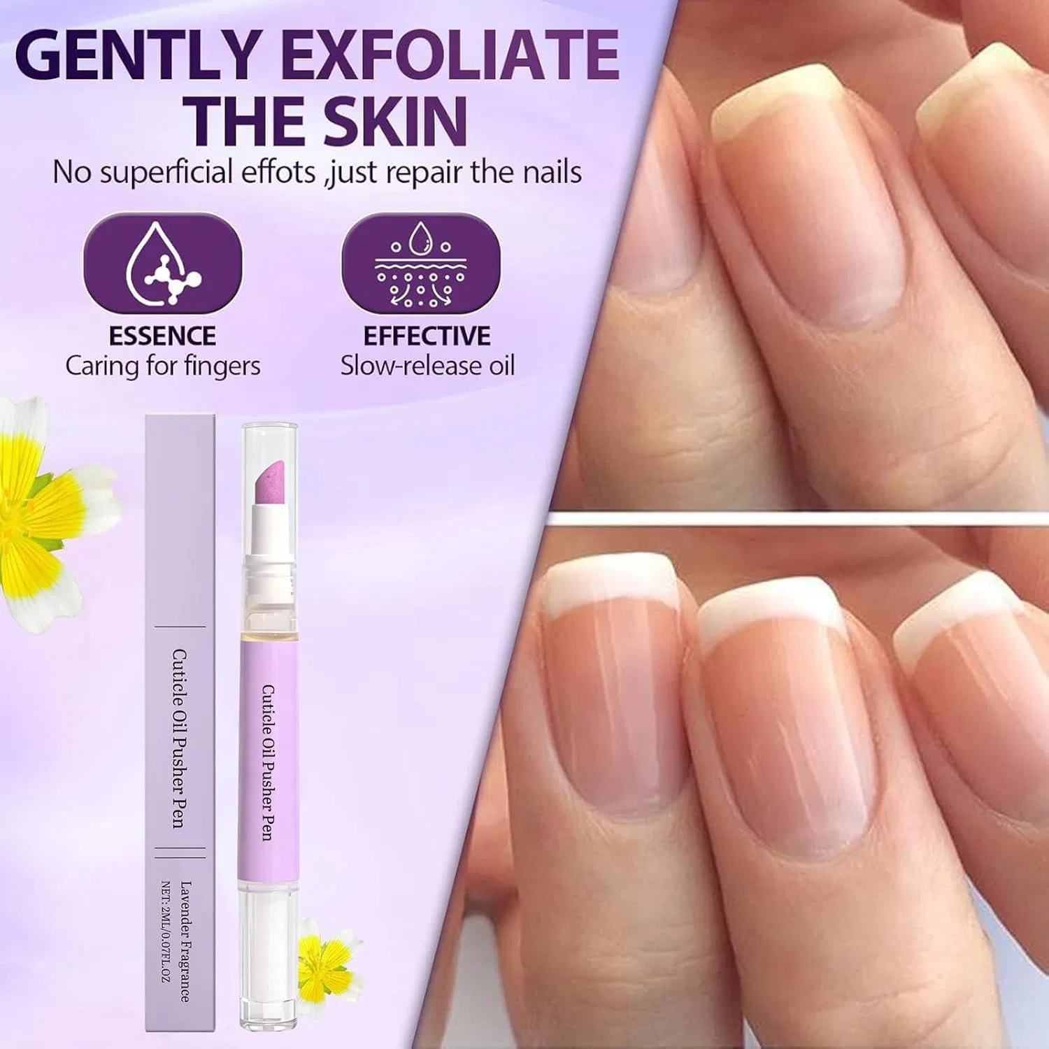 Ручка-масло для кутикулы SassyTip 2-в-1 с керамическим наконечником, 4 шт. Generic, 4Pc — фото 3