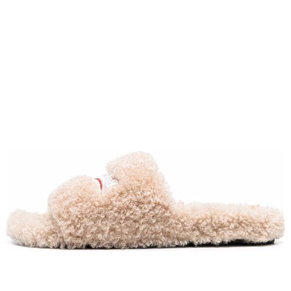 

Тапочки furry slides 'beige' Balenciaga, белый