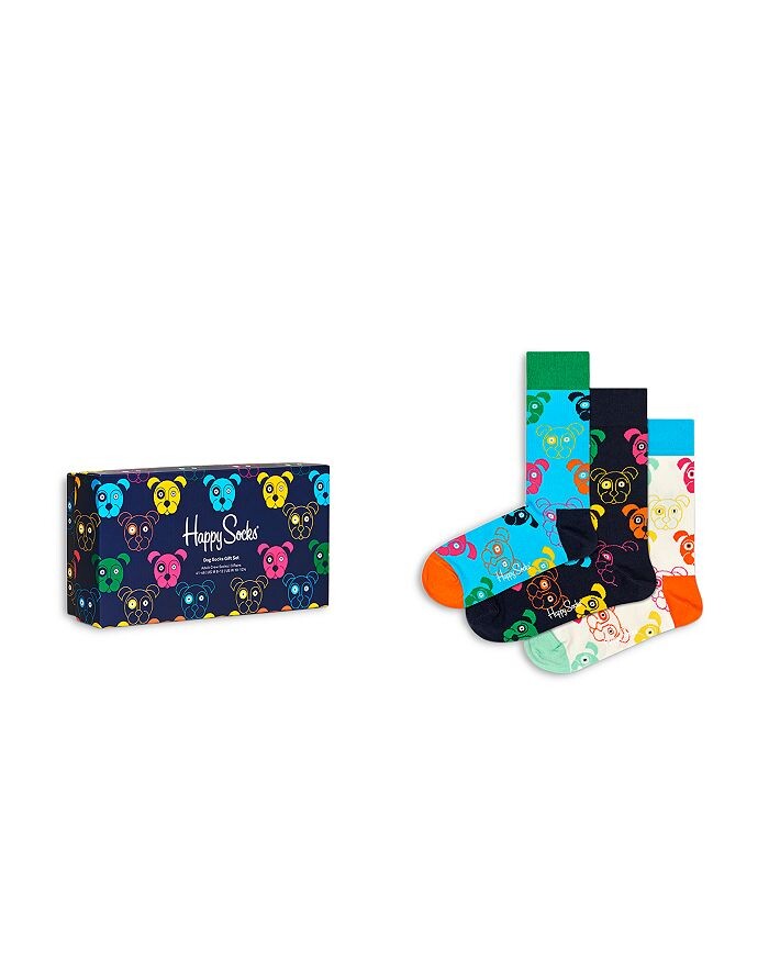 

Носки Happy Socks для собак из смеси хлопка, подарочная коробка, 3 шт, мультиколор