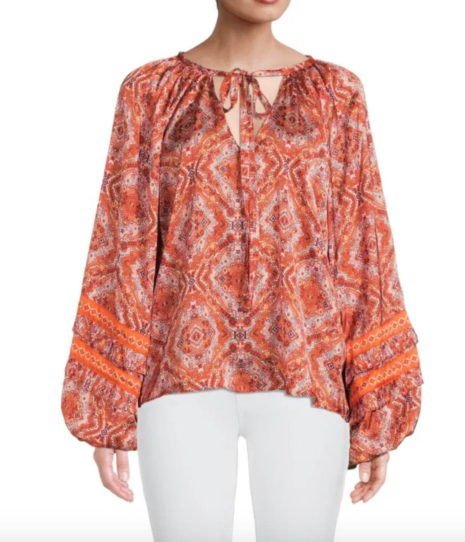 

Топ Daily с принтом цвета Zinnia Orange Ramy Brook