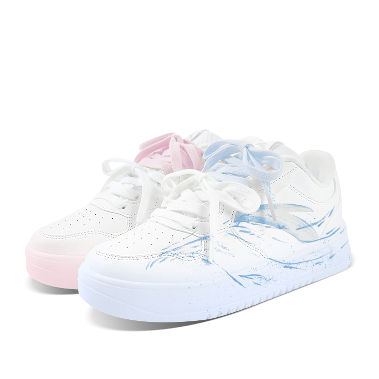 

Расслабленные нескользящие, сбалансированные и дышащие низкие скейтерские кроссовки unisex ANTA, синий/розовый