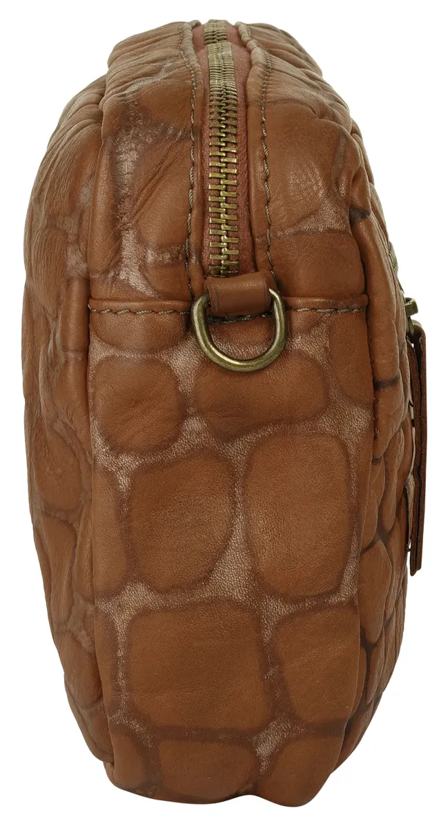 

Сумка через плечо Samantha Look, натуральная кожа, производство Италия, цвет Cognac
