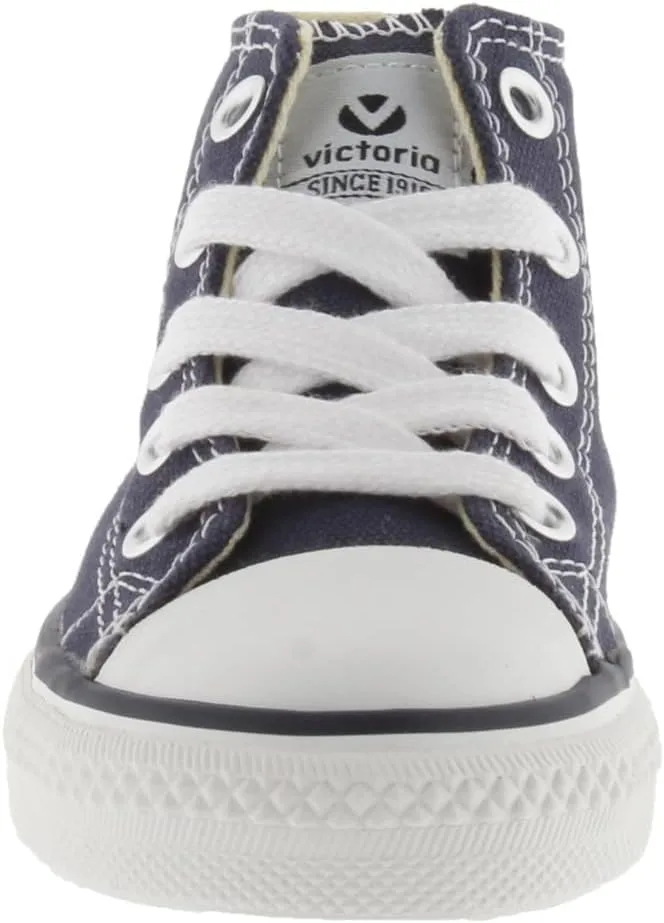 Высокие кеды Victoria Unisex Tribu из парусины с резиновым носком, модель 106500, морской — фото 2