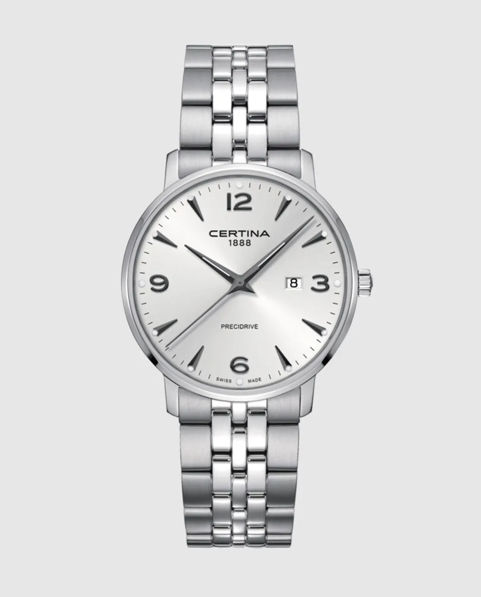 

Certina Urban C0354101103700 стальные мужские часы, серебряный