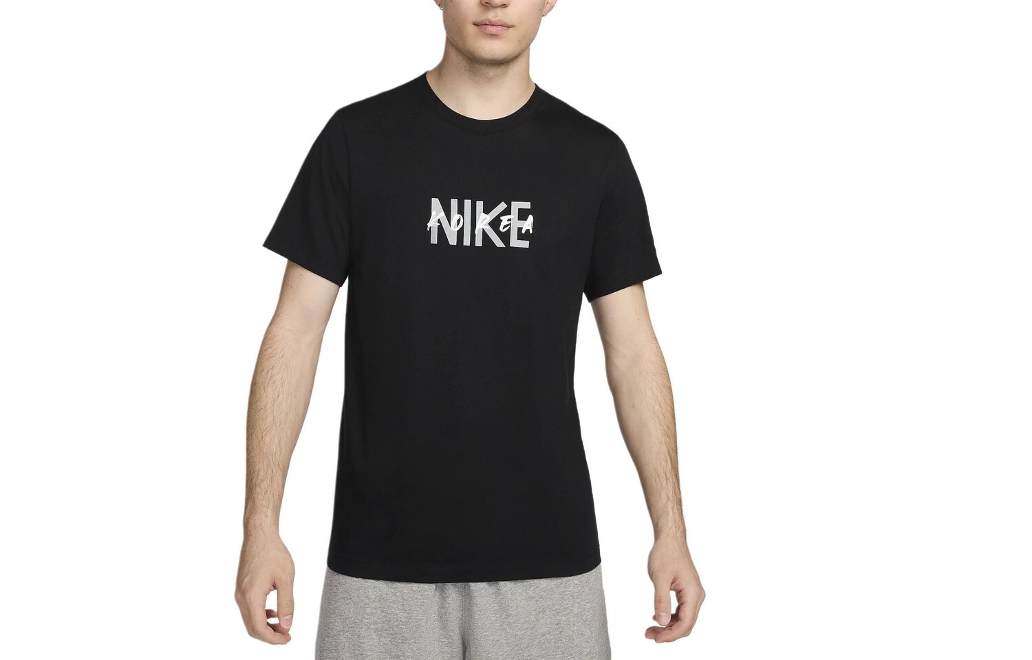 

Футболка мужская черная/светло-дымчато-серая Nike, черный