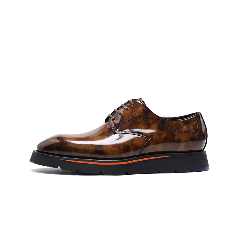 

Bansley Кожаные повседневные туфли мужские низкие Gold Brown, музейная кожа, цвет Gold Brown, Museum Leather