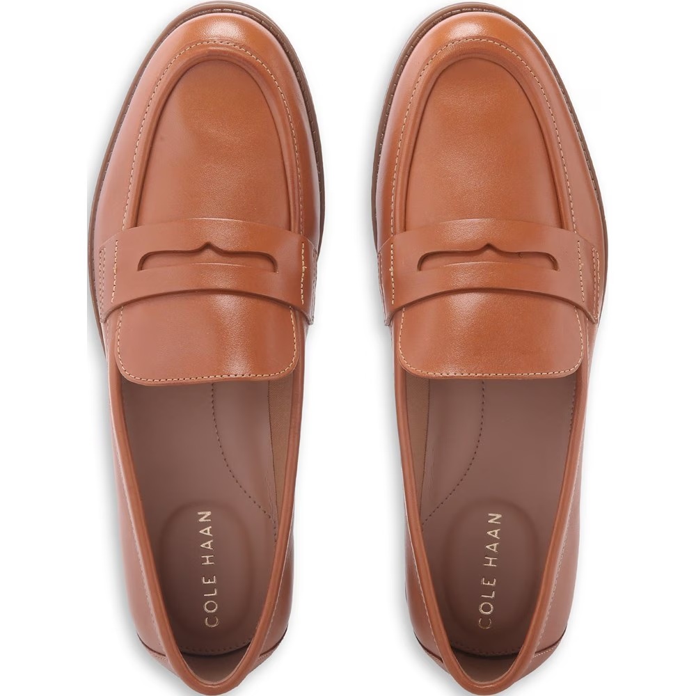 Кожаные пенни-лоферы Haverhill Cole Haan, цвет british tan leather — фото 4