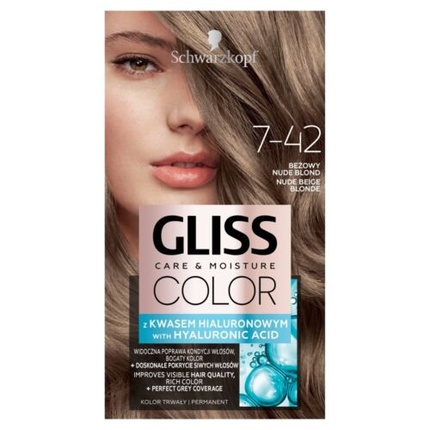 

GLISS Color Care Moisture Стойкая краска для волос 7-42 Бежевый телесный Markenlos