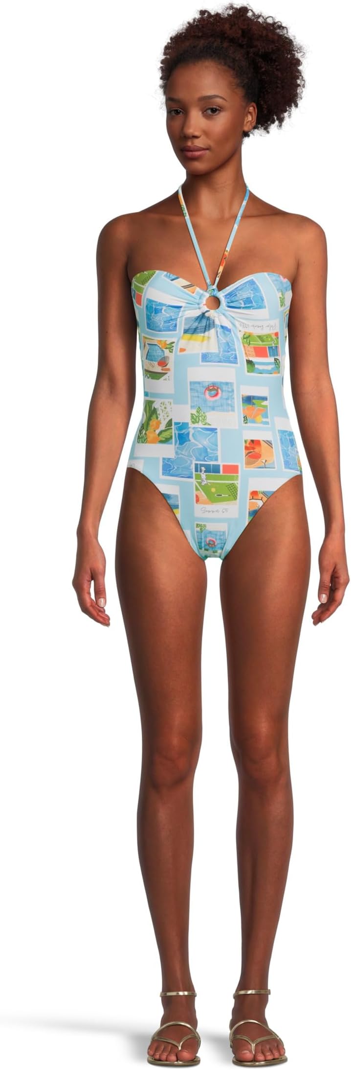 

Купальник Seafolly Sunset Bandeau One-Piece, цвет Turquoise