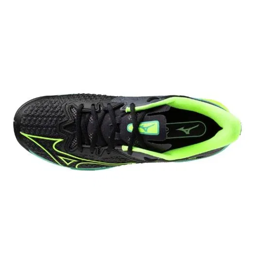 Теннисные кроссовки для всех типов покрытий «Wave Exceed Tour 6 AC» от Mizuno, Black X Yellow X Green — фото 4