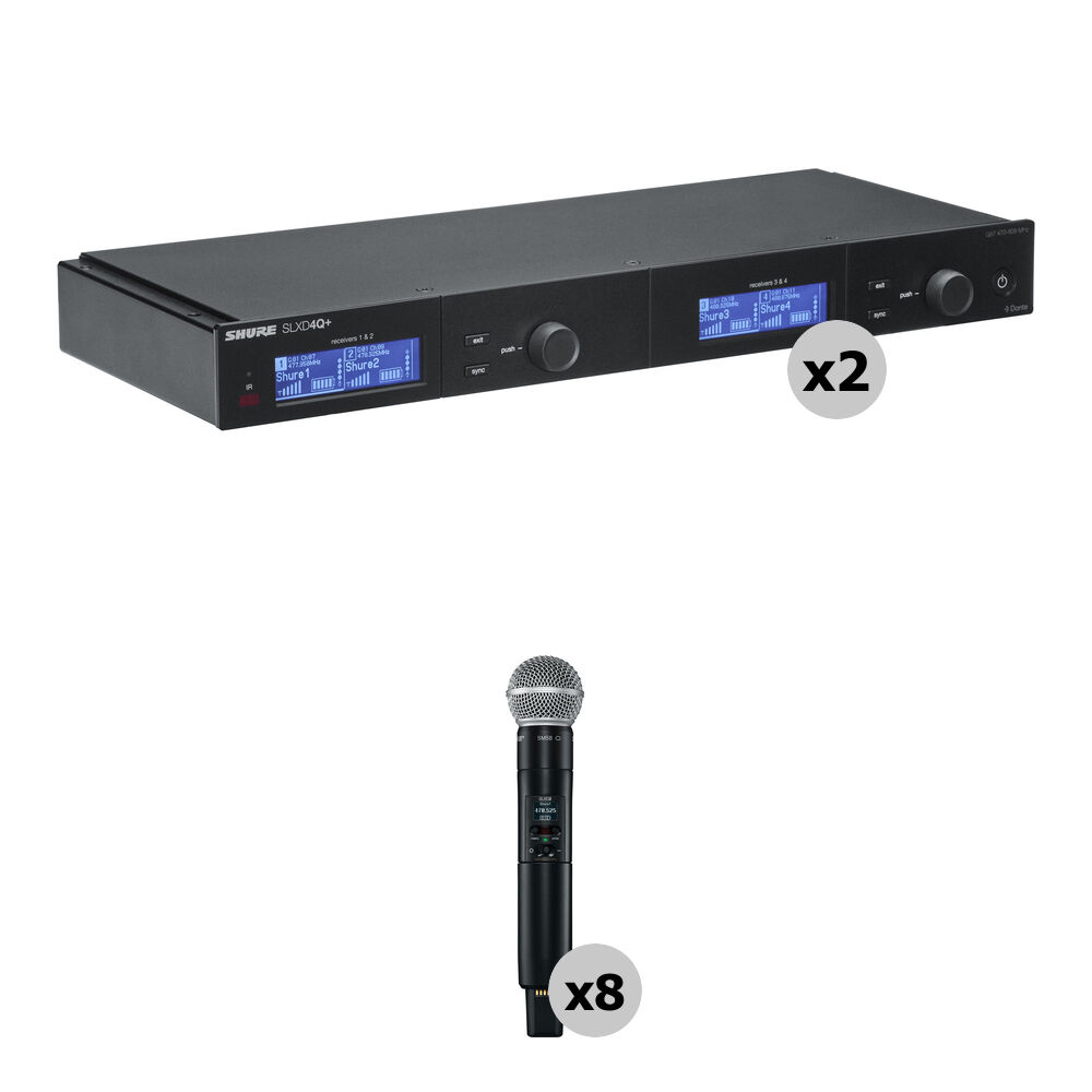

Беспроводной приемник Shure SLXD4QDAN+ Kit with Two Quad-Channel Digital Wireless