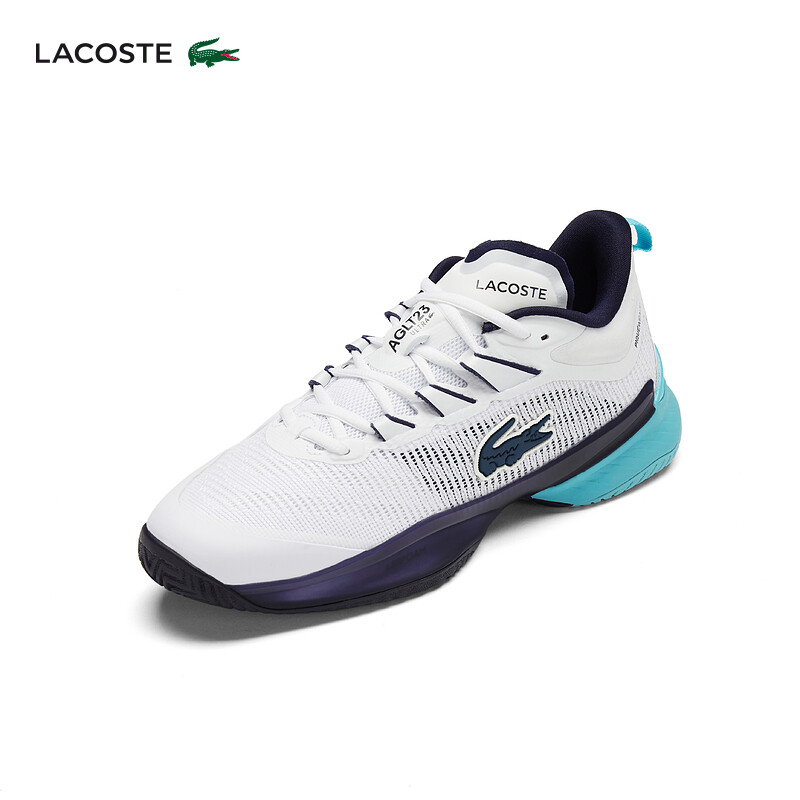

Кроссовки мужские Lacoste из крокодиловой кожи, черный / фиолетово-красный