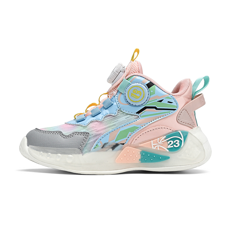 

Противоскользящие повседневные кроссовки средней высоты для детей SUPEREDGE, розовый/белый