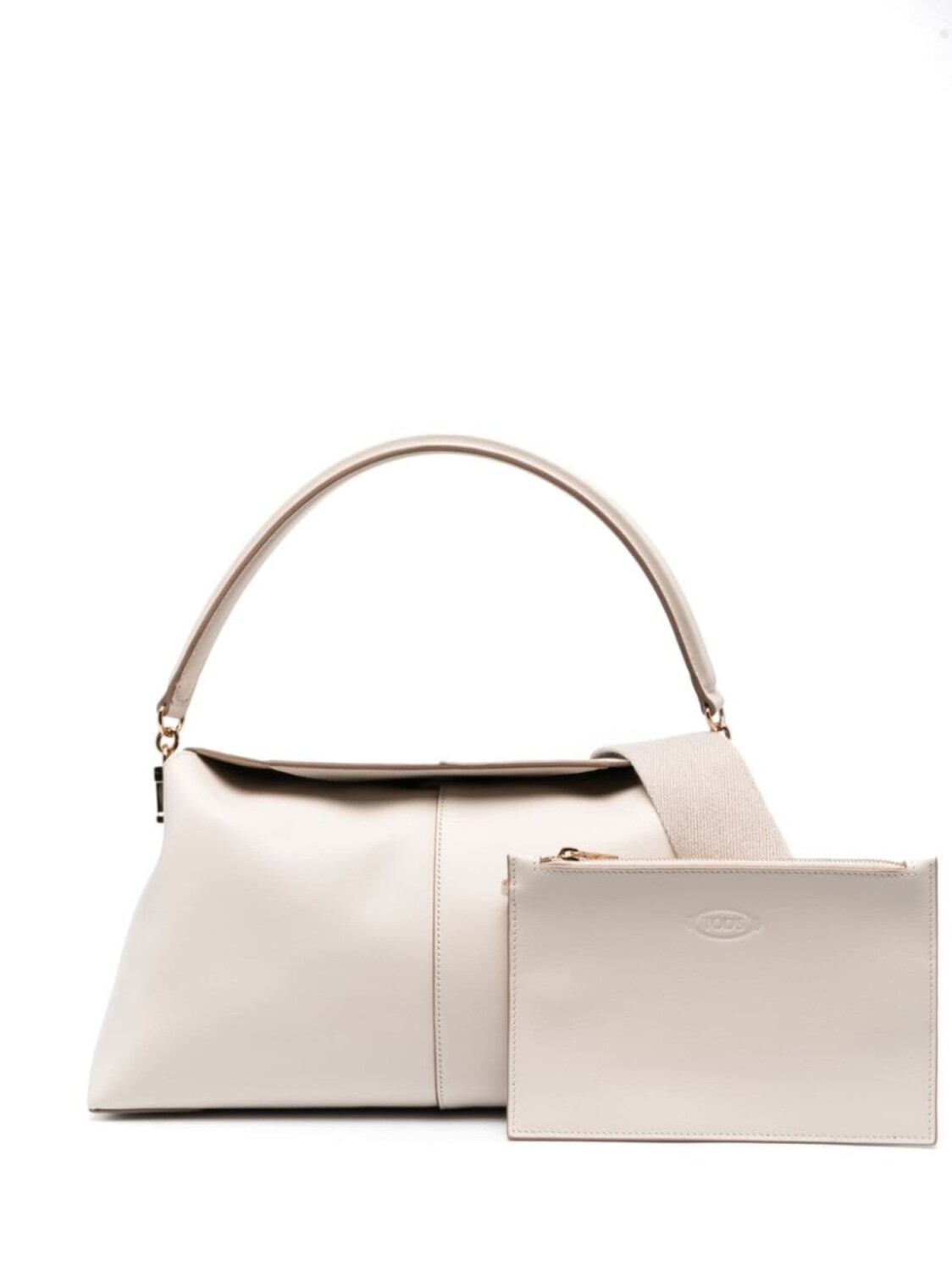 

Tod's сумка на плечо T Case с металлическим логотипом, нейтральный цвет