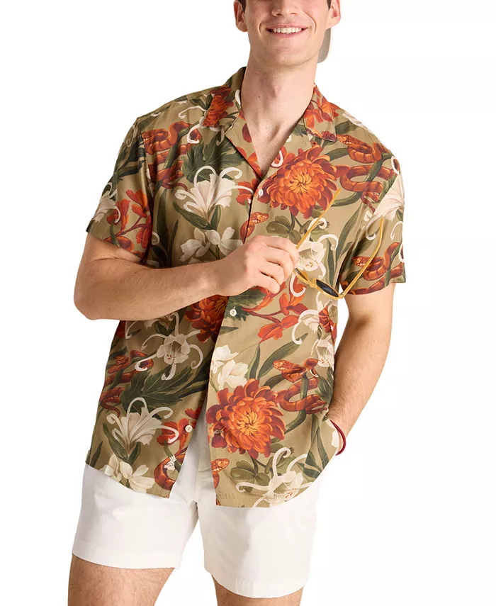 

Мужская рубашка Grandma's Couch Floral Sunday Chubbies, коричневый/бежевый