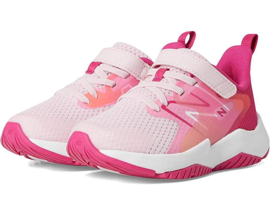 

Кроссовки New Balance Kids Rave Run v2 Bungee Lace with Top Strap, цвет Rose Sugar/Carnival Pink/Signal Pink