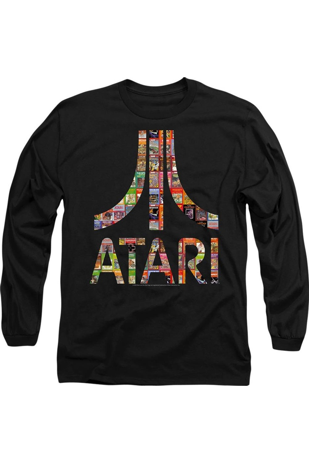 

Футболка Atari Box Art с длинным рукавом для взрослых Gildan, черный
