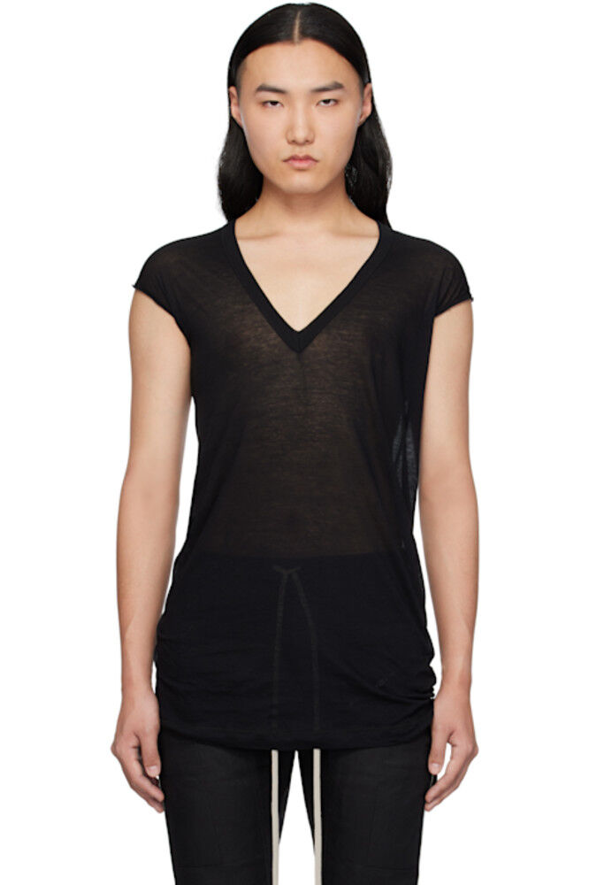 

Черная футболка Hollywood Deep V SL Rick Owens