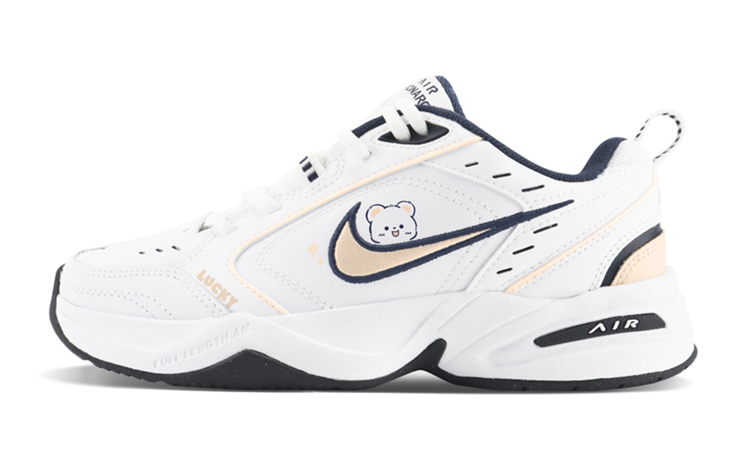 

Кроссовки Air Monarch 4 Chunky унисекс с низким верхом, белый/желтый Nike