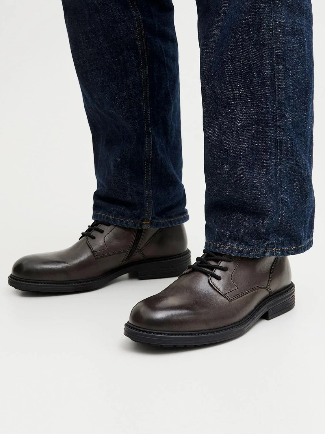 Ботинки JACK & JONES Male Slim Fit Chinos, Marco Bowie, Black — фото 2