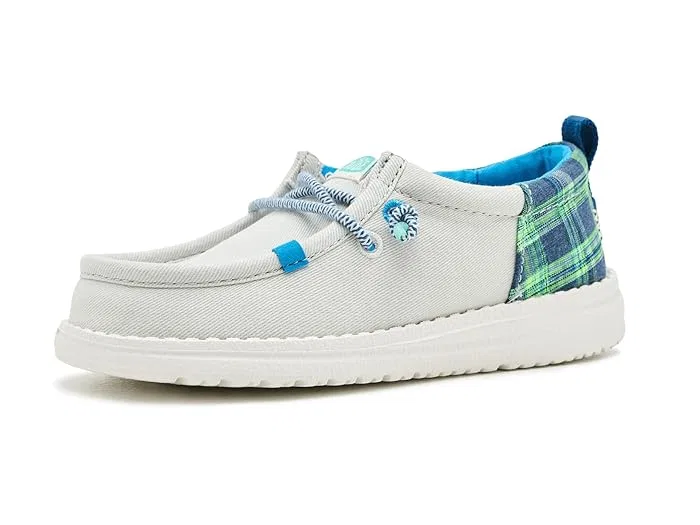 Кроссовки в клетку Wally Funk Prep Plaid Hey Dude Kids, Grey/Multi — фото 2