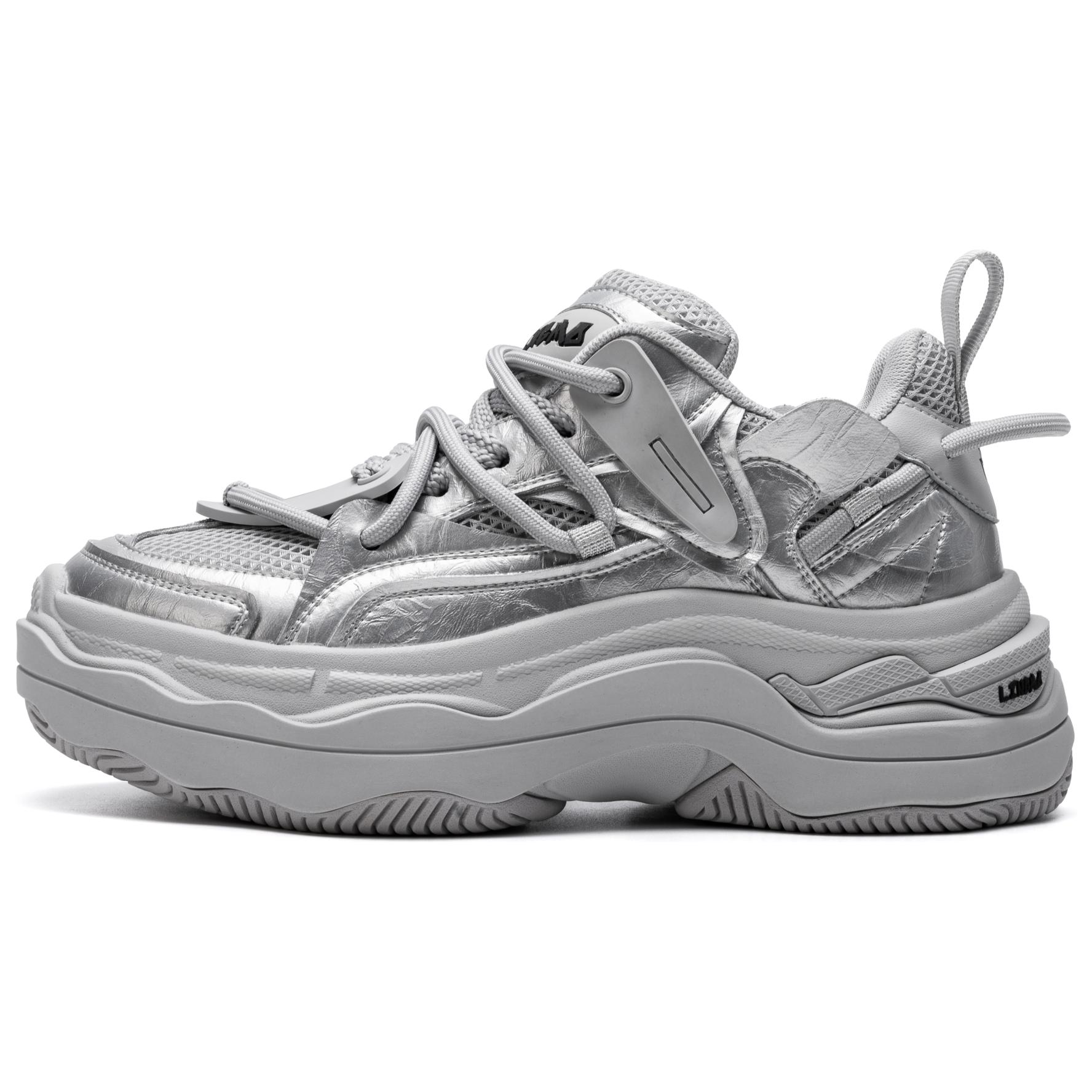 

LINGMO Серые противоскользящие массивные кроссовки унисекс, цвет Gray