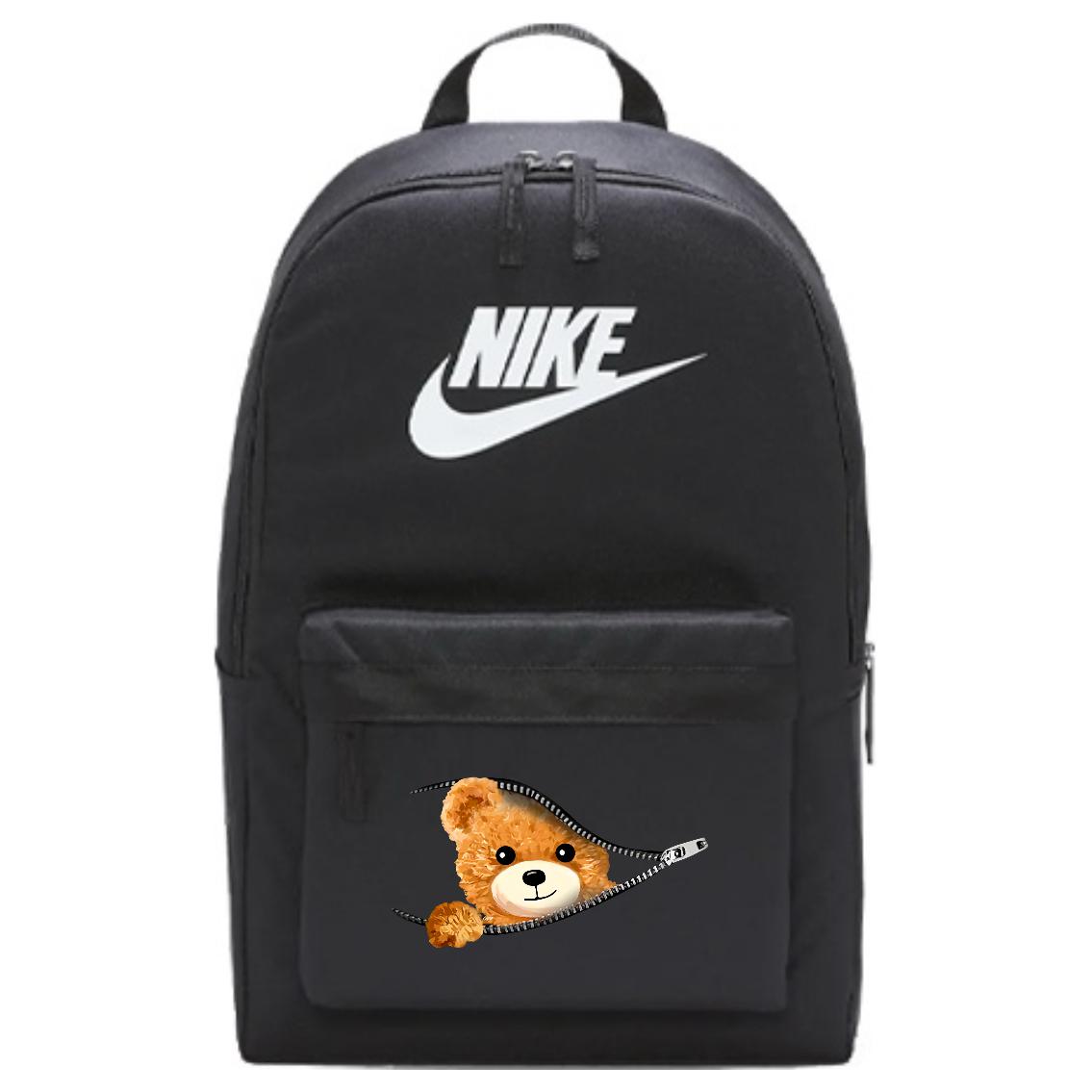 

Nike Тканевый рюкзак Regular Unisex черный, Zip Closure Bear