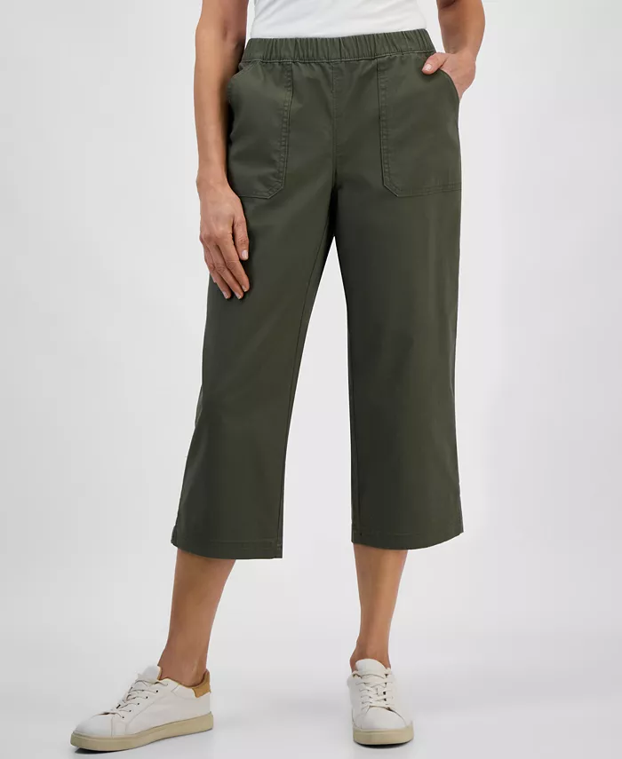 

Женские капри с завышенной талией на резинке, Regular & Petite Style & Co, зеленый