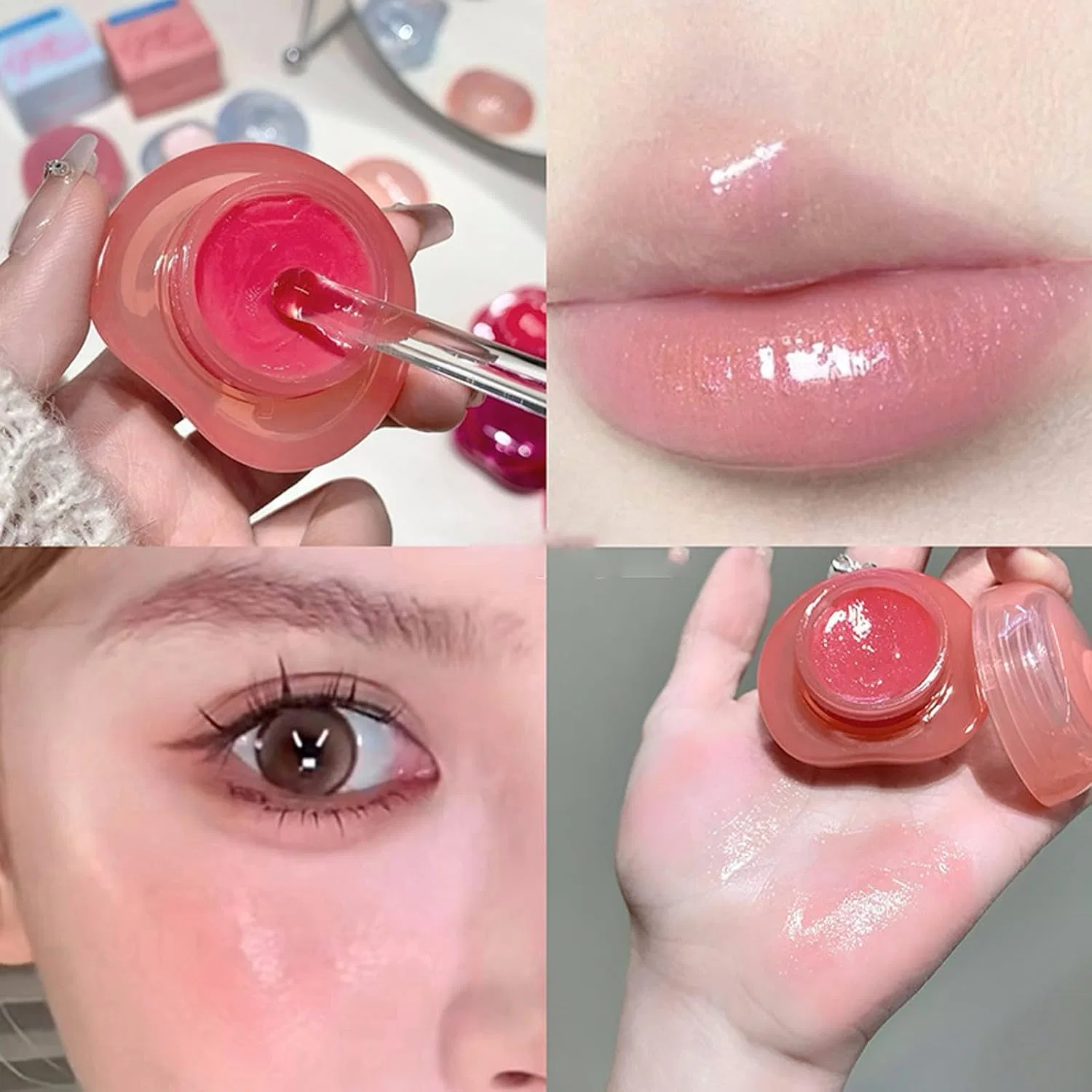 Бальзам для губ Limtula — Желе для губ и щек Glow Jelly Cream с увлажняющим эффектом ‎ , C, 4 г — фото 2