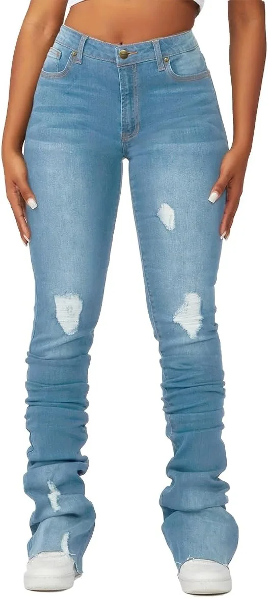 

Женские джинсы с расклешенным низом High Waisted Stretch Fit HBER