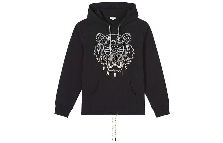 

Толстовка Kenzo Paris с капюшоном, черный / белый