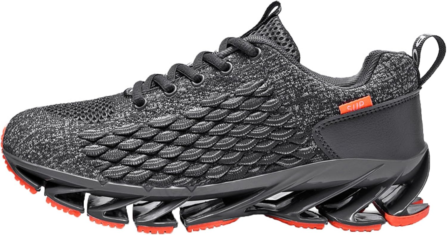 

Мужские сетчатые кроссовки для ходьбы с лезвием, удобные, без шнурков, модные, с мягкой подошвой, нескользящие, с поддержкой свода стопы, для бега и тренировок Cvgvjy, серый