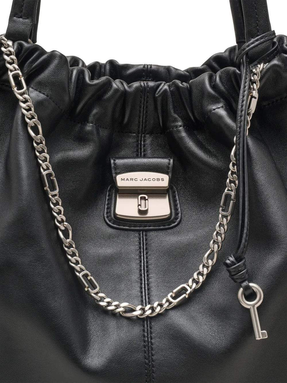 Сумка-тоут Cristina с завязкой и цепочкой MARC JACOBS, черный — фото 4