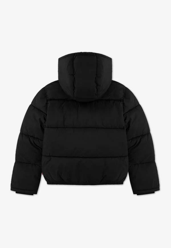 Пуховик с логотипом, эластичная зимняя куртка унисекс Levi'S, Black — фото 2